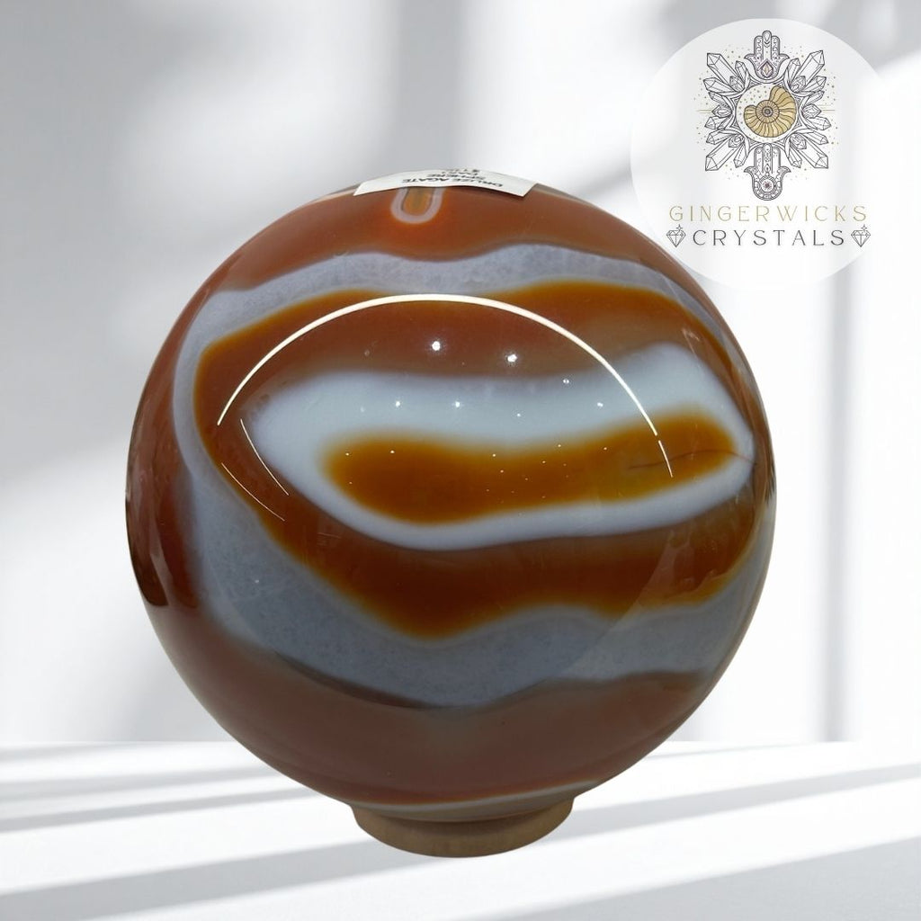 Druzy Agate Sphere (with Stand)