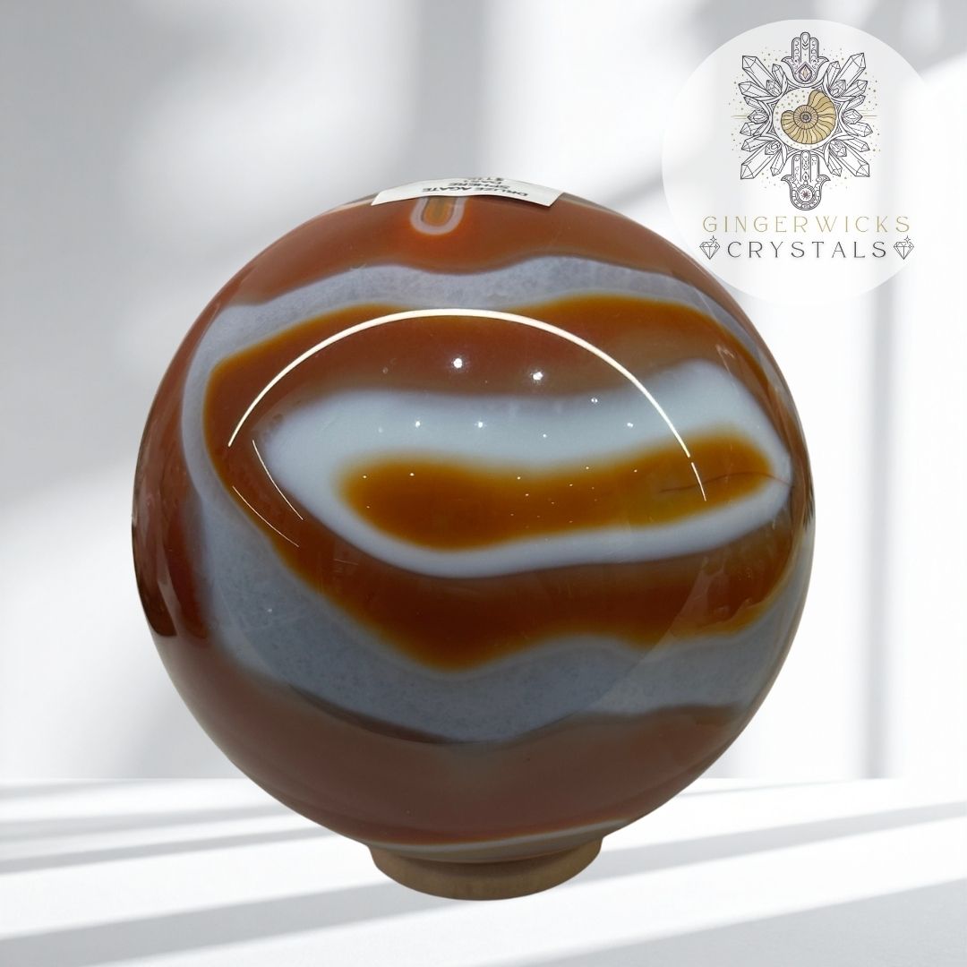 Druzy Agate Sphere (with Stand)