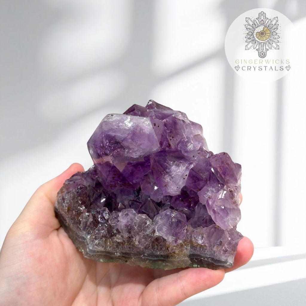 Brazilian Amethyst Cluster With Goethite Inclusions