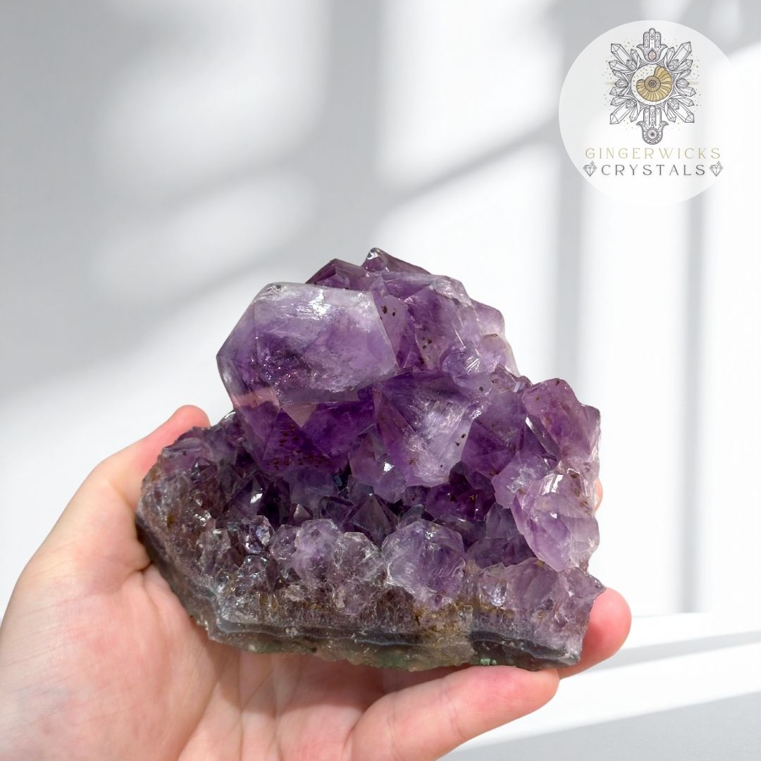Brazilian Amethyst Cluster With Goethite Inclusions