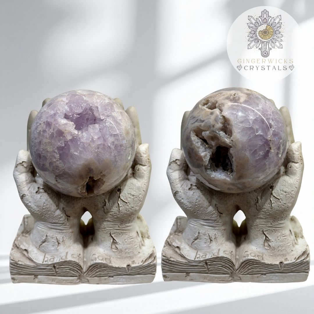 Pink Amethyst & Flower Agate Sphere