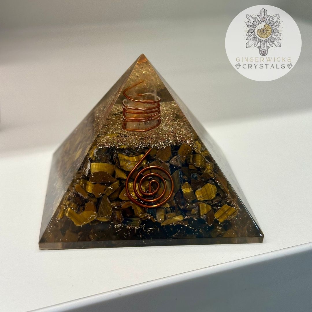 Tiger's Eye Orgone Pyramid