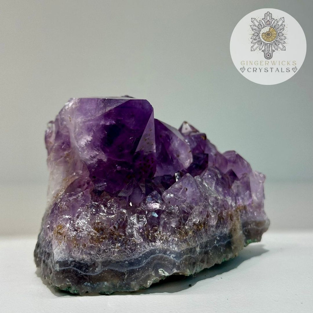 Brazilian Amethyst Cluster With Goethite Inclusions