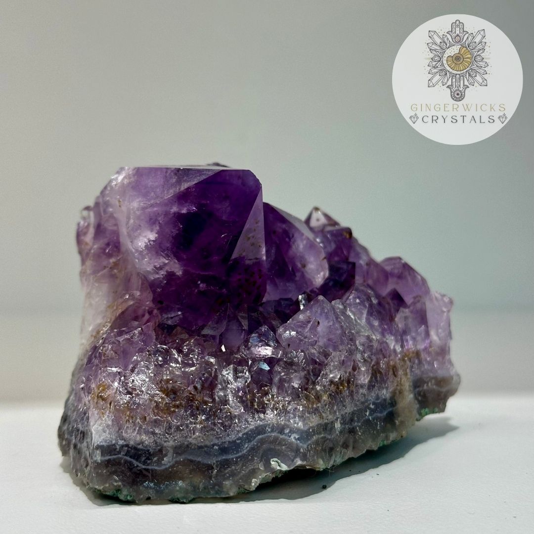 Brazilian Amethyst Cluster With Goethite Inclusions