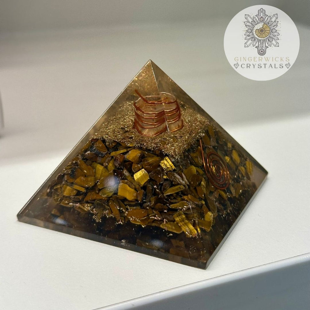 Tiger's Eye Orgone Pyramid