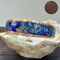 Handcrafted Lapis Lazuli Inlaid Pure Copper Bracelet