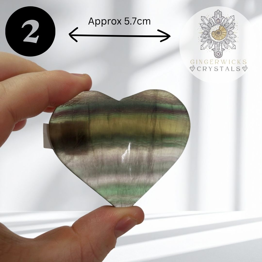 Rainbow Fluorite Hearts- Choose your Piece!