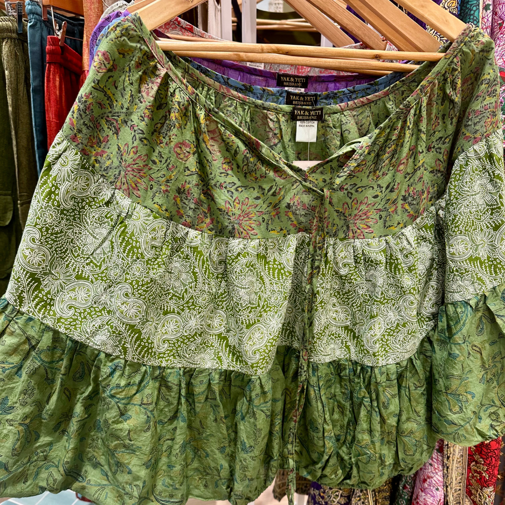 100% Cotton Boho Balloon Top