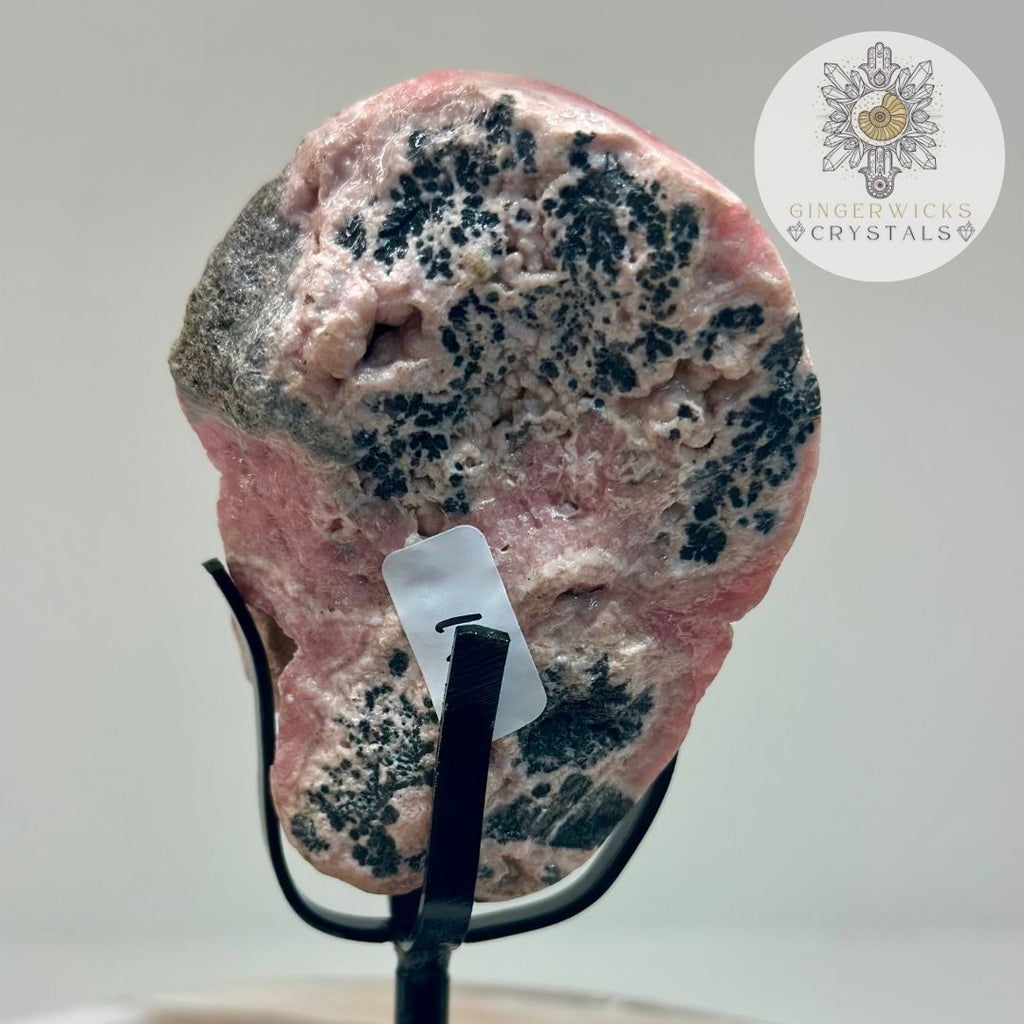 Rhodochrosite Freeform on Stand