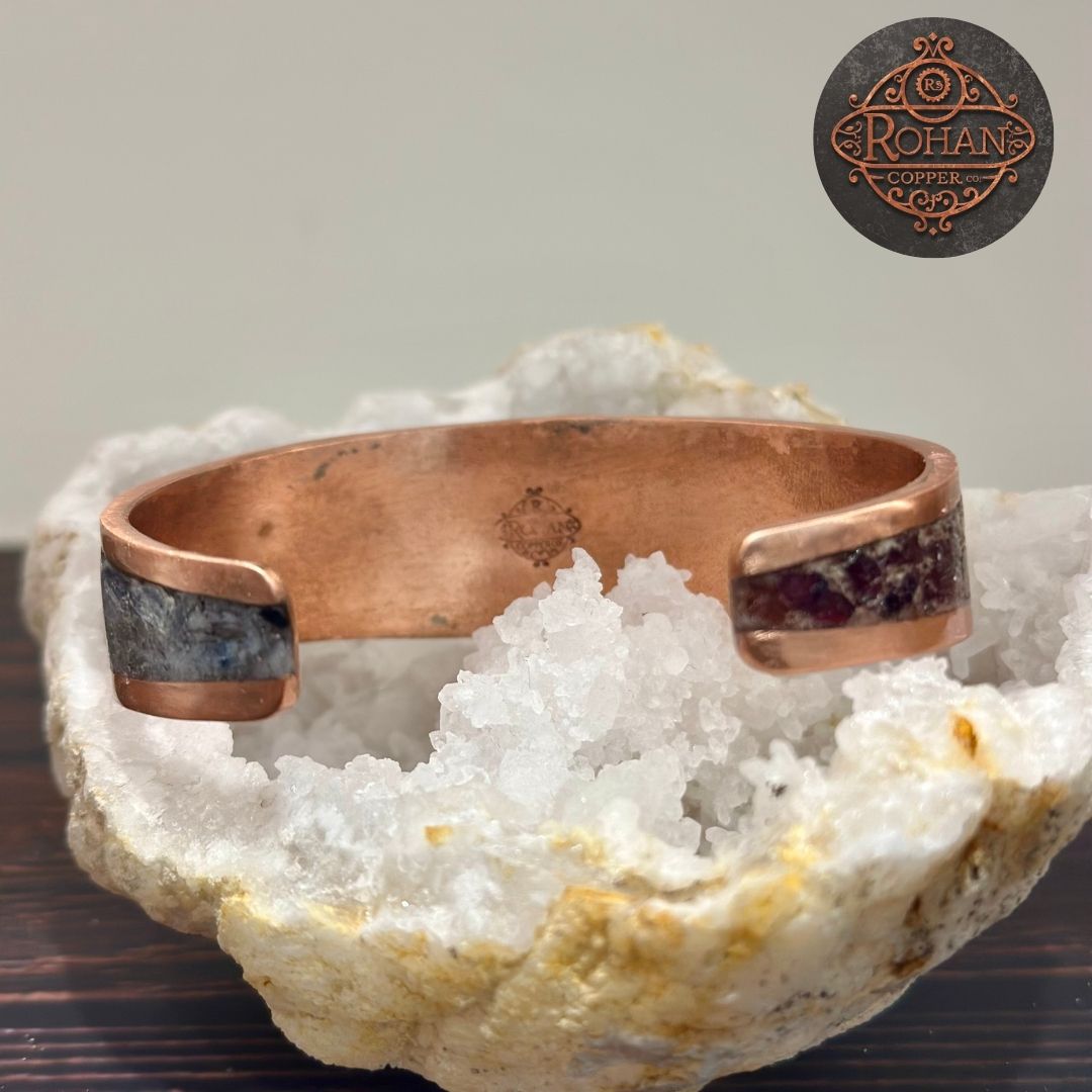 Kyanite & Garnet Pure Copper Bracelet