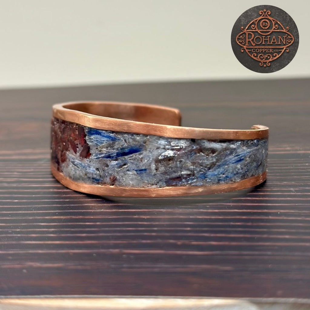 Kyanite & Garnet Pure Copper Bracelet