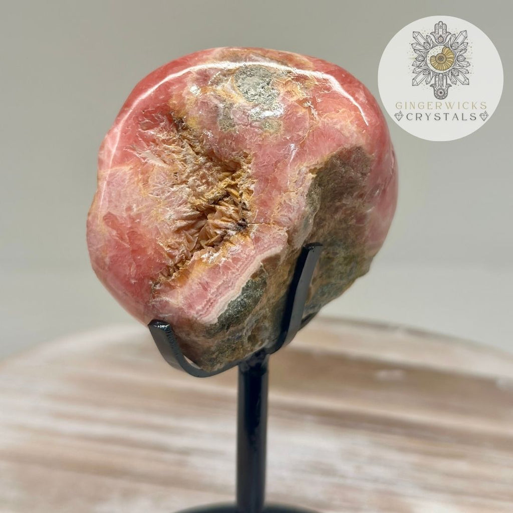 Rhodochrosite Freeform on Stand