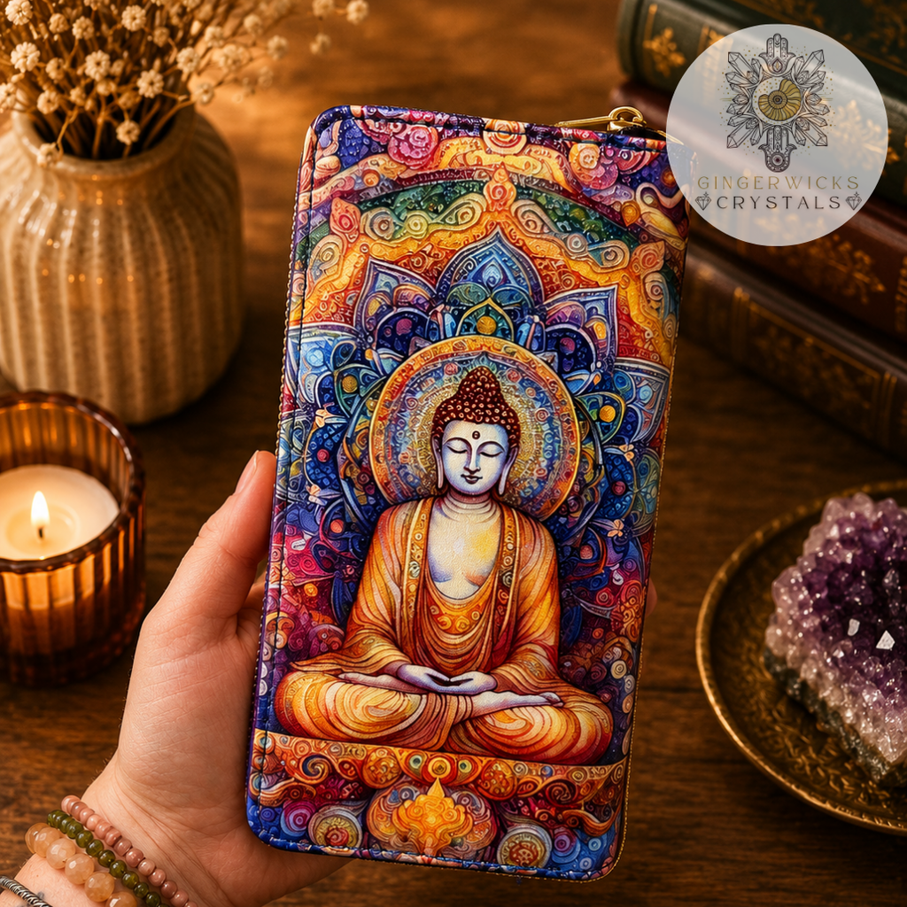Sacred Buddha Mandala Zip Wallet