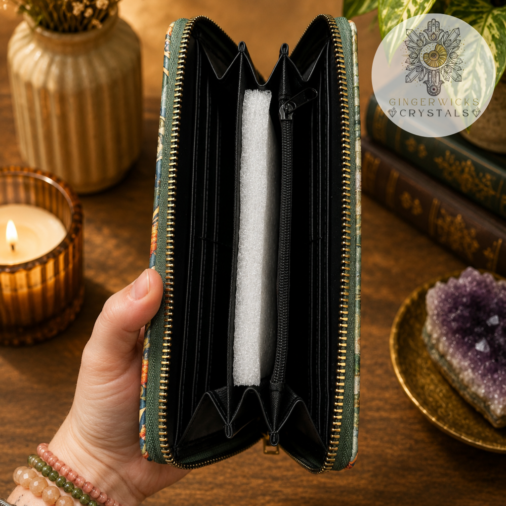 Mystic Cat Art Zip Wallet