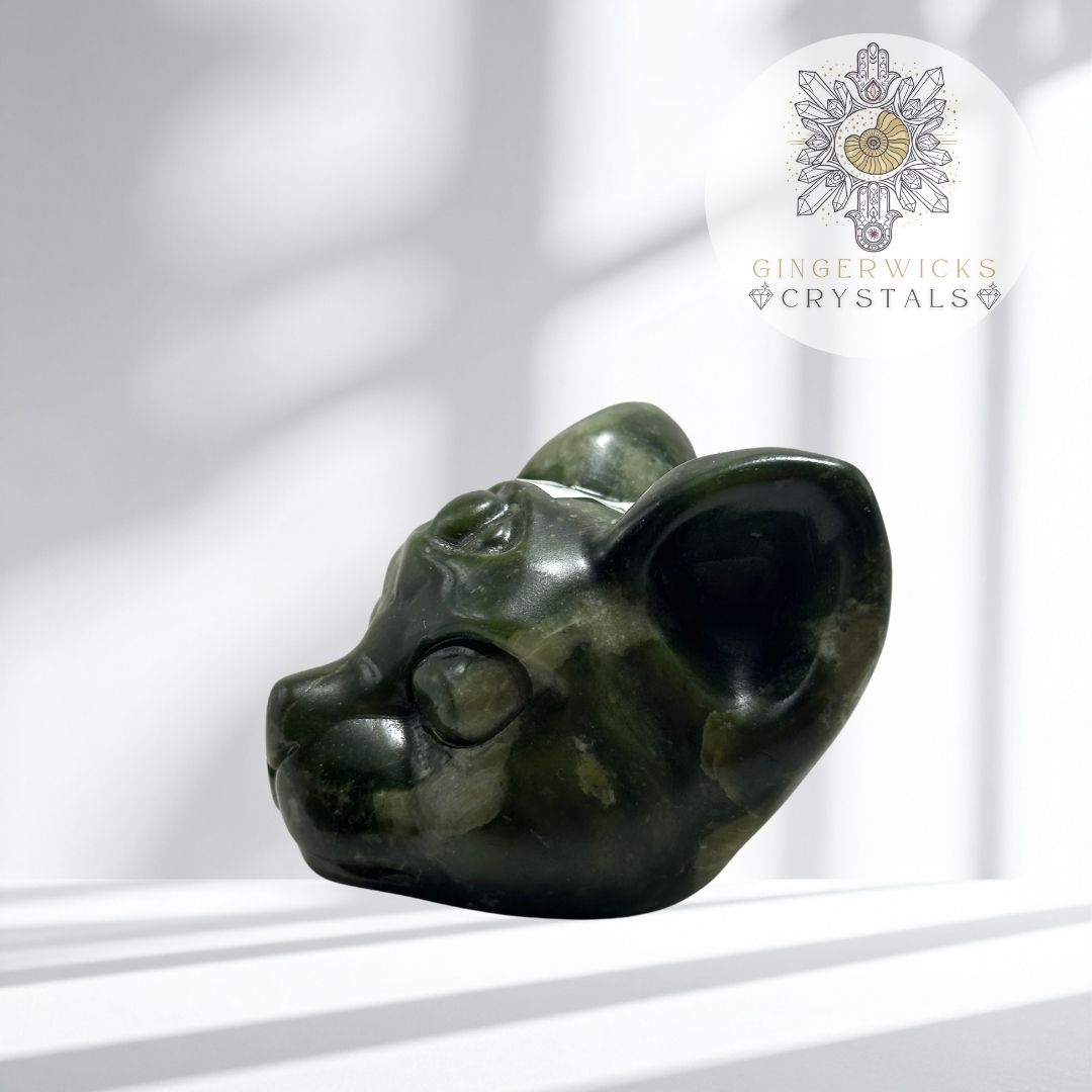 Serpentine Jade Cat