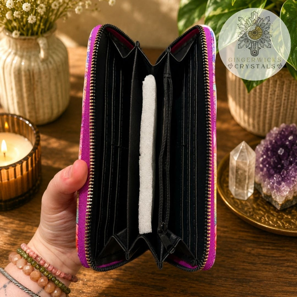 Cosmic Buddha Tree Zip Wallet