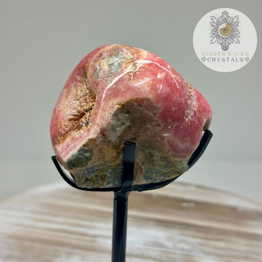 Rhodochrosite Freeform on Stand