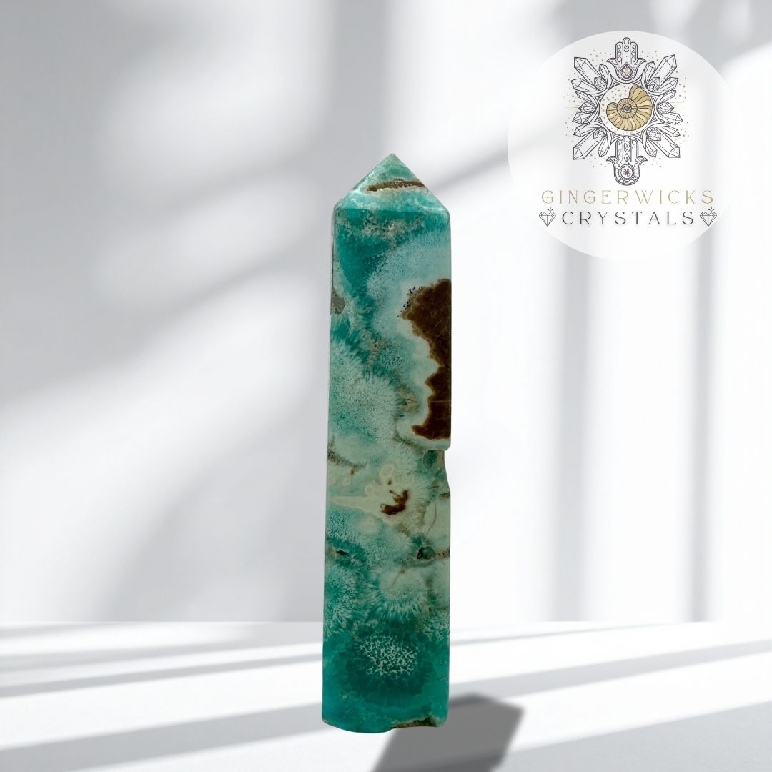 Blue Aragonite & Smithsonite Tower