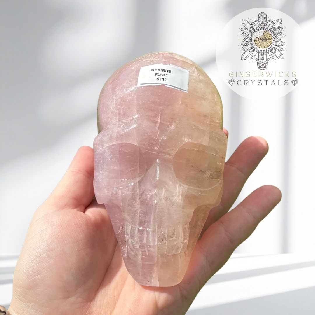 Fluorite Skull Carving