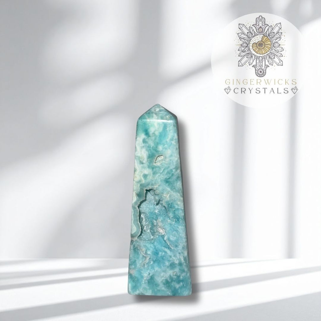 Blue Aragonite & Smithsonite Tower