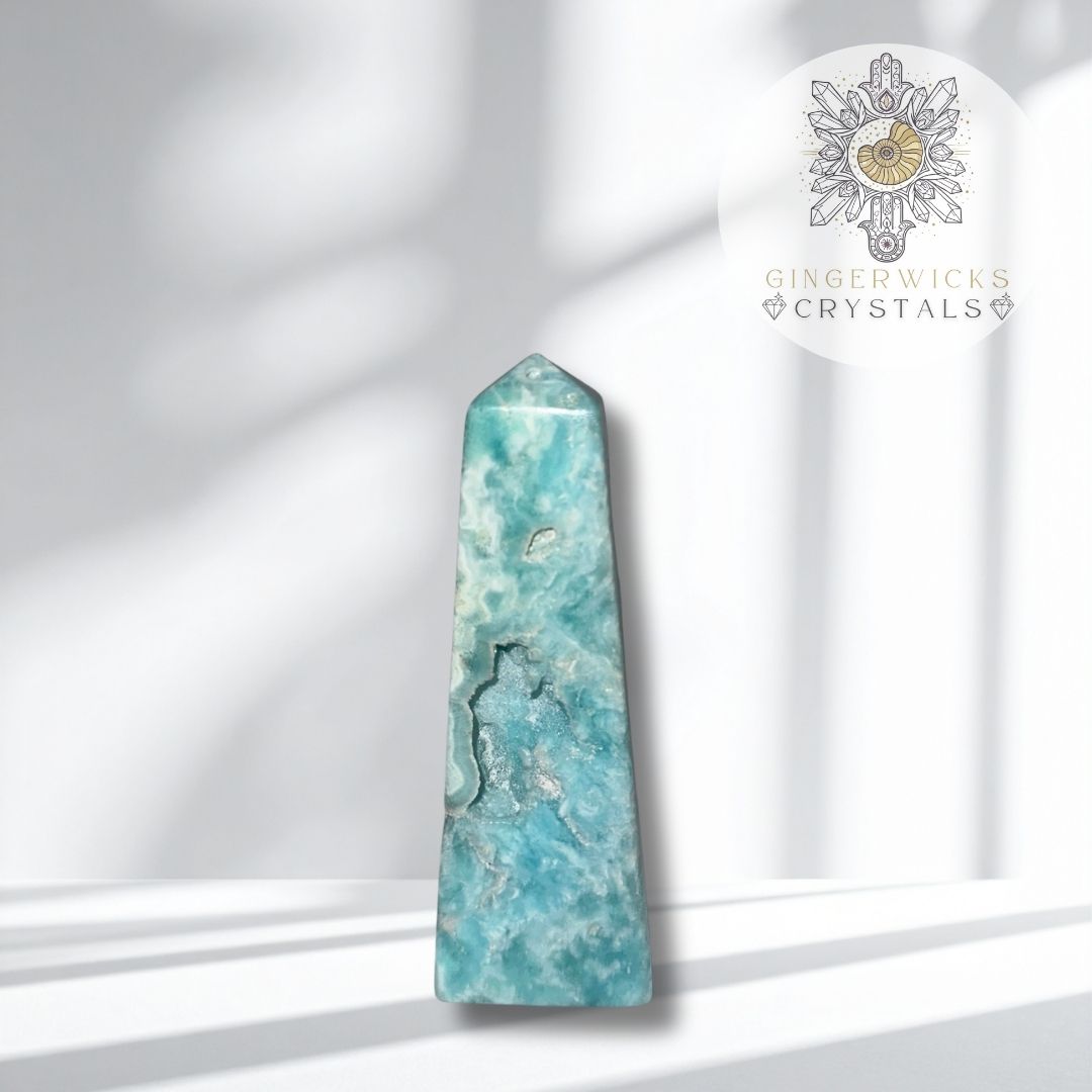 Blue Aragonite & Smithsonite Tower