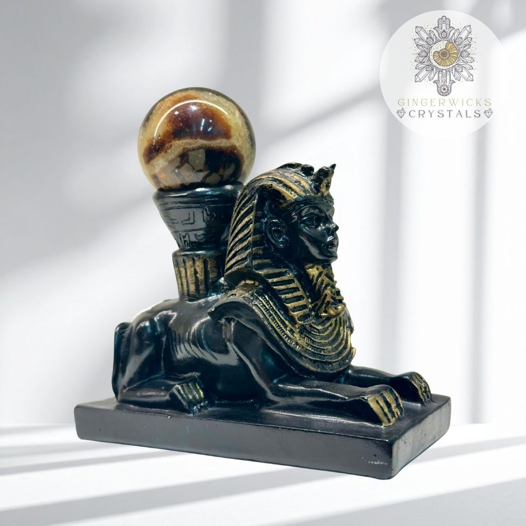 Egyptian Sphinx Sphere Stand