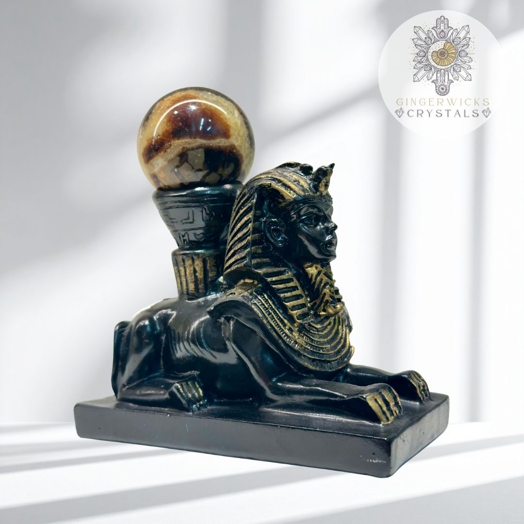 Egyptian Sphinx Sphere Stand