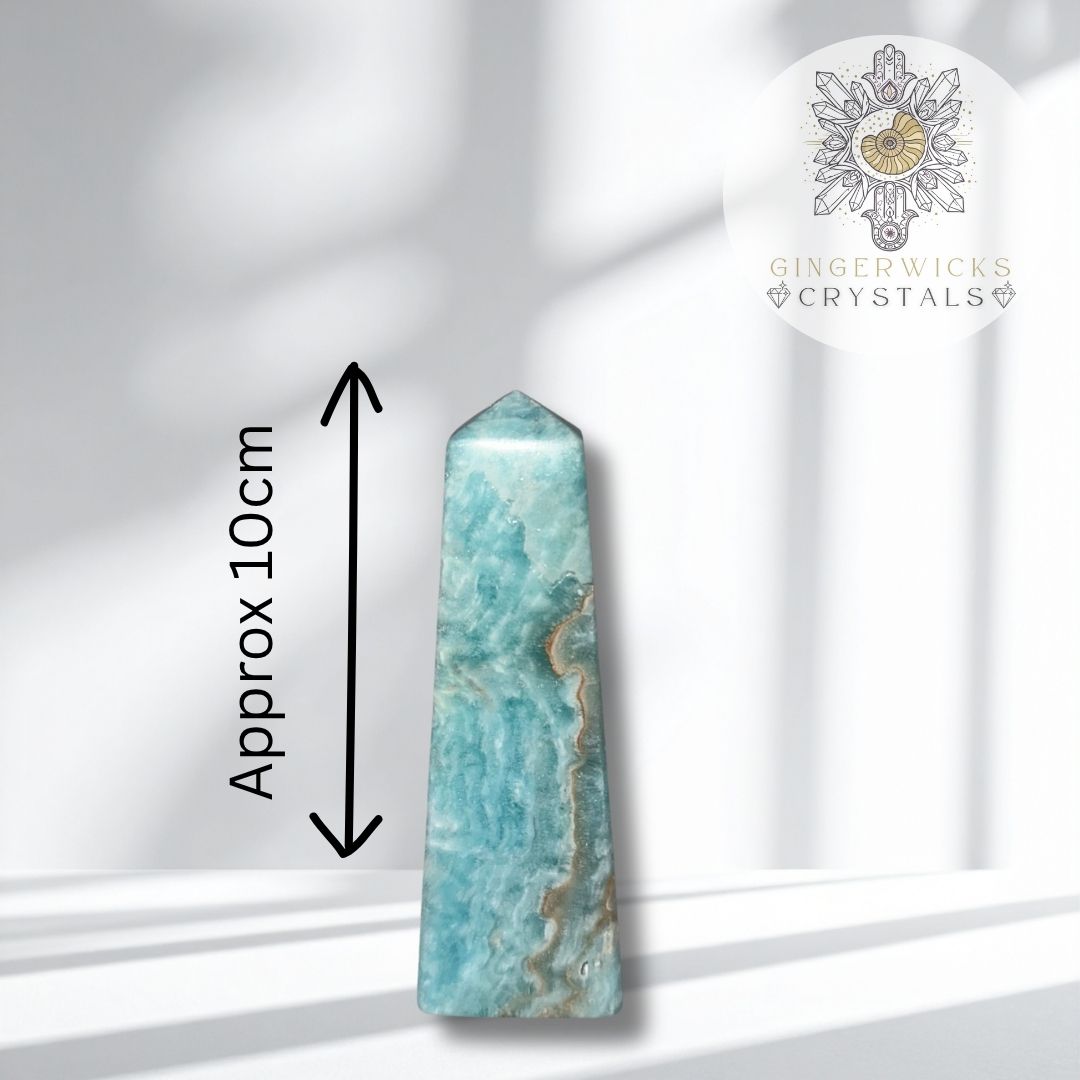 Blue Aragonite & Smithsonite Tower