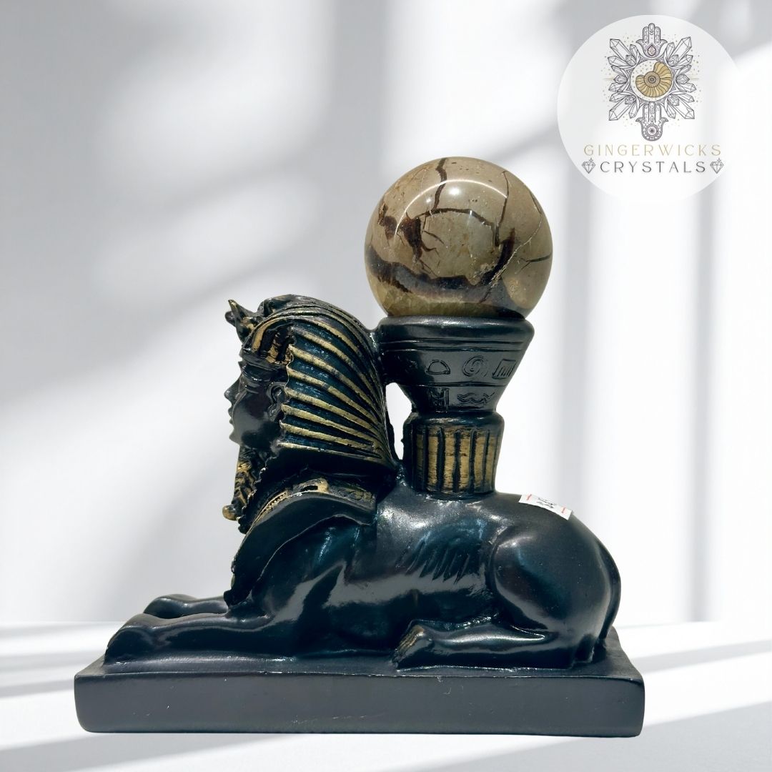 Egyptian Sphinx Sphere Stand