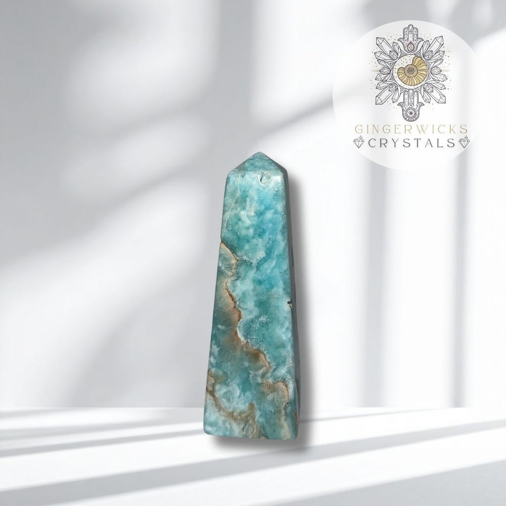 Blue Aragonite & Smithsonite Tower