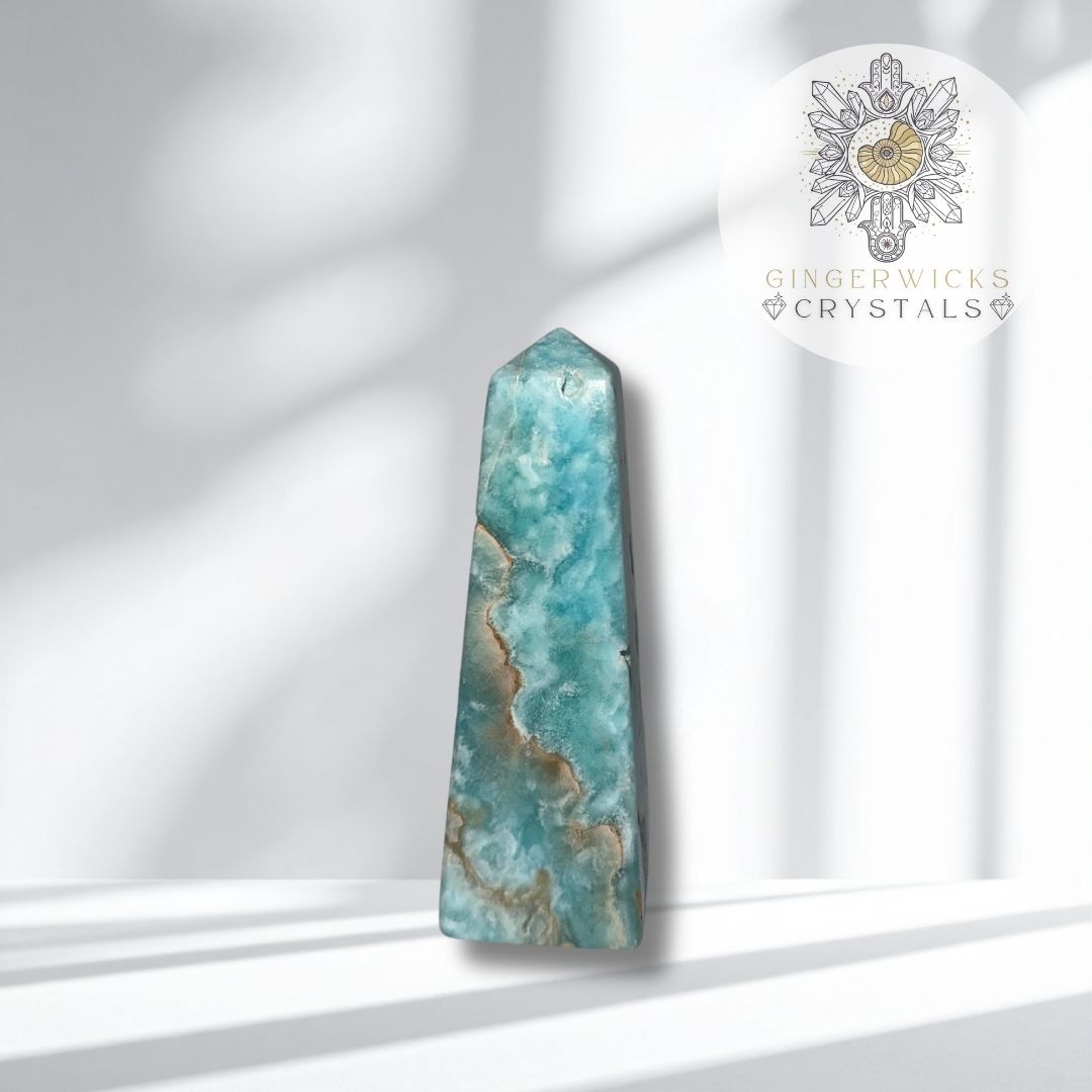 Blue Aragonite & Smithsonite Tower