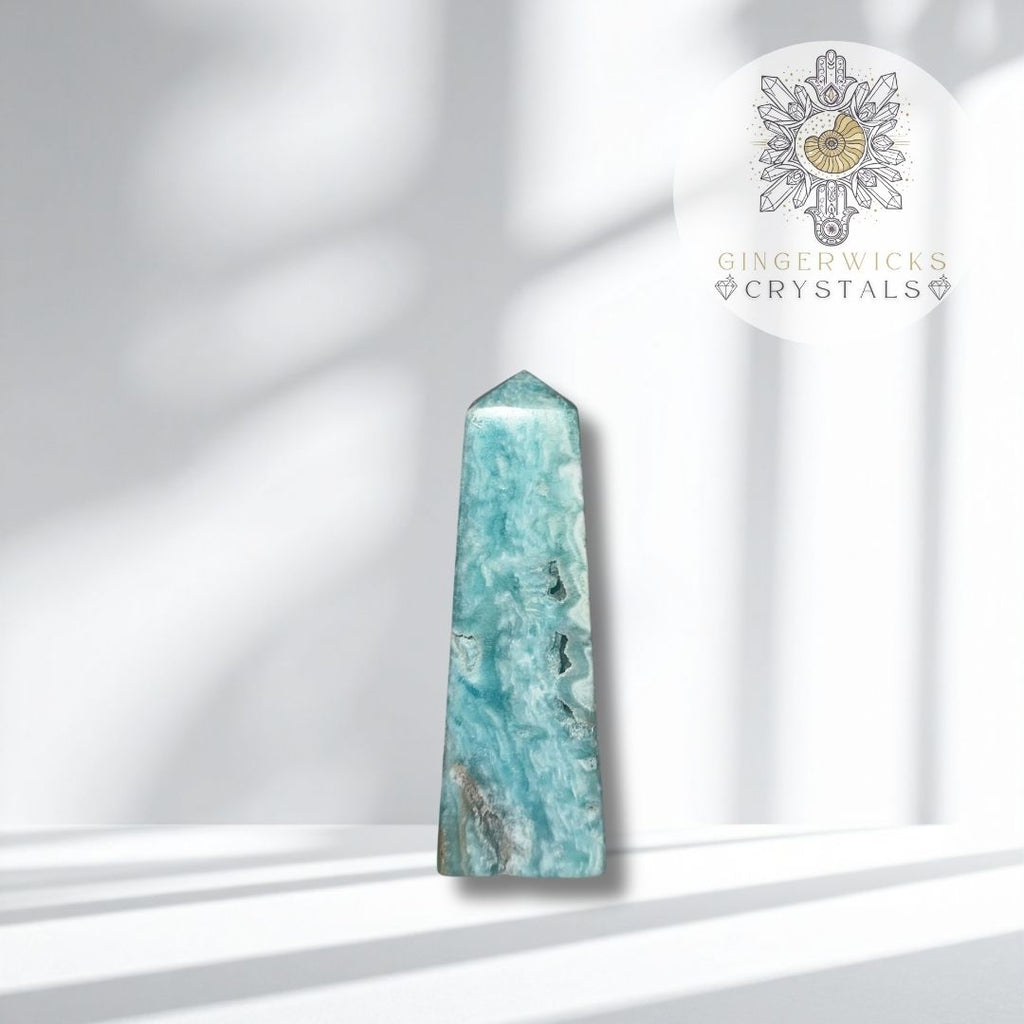Blue Aragonite & Smithsonite Tower