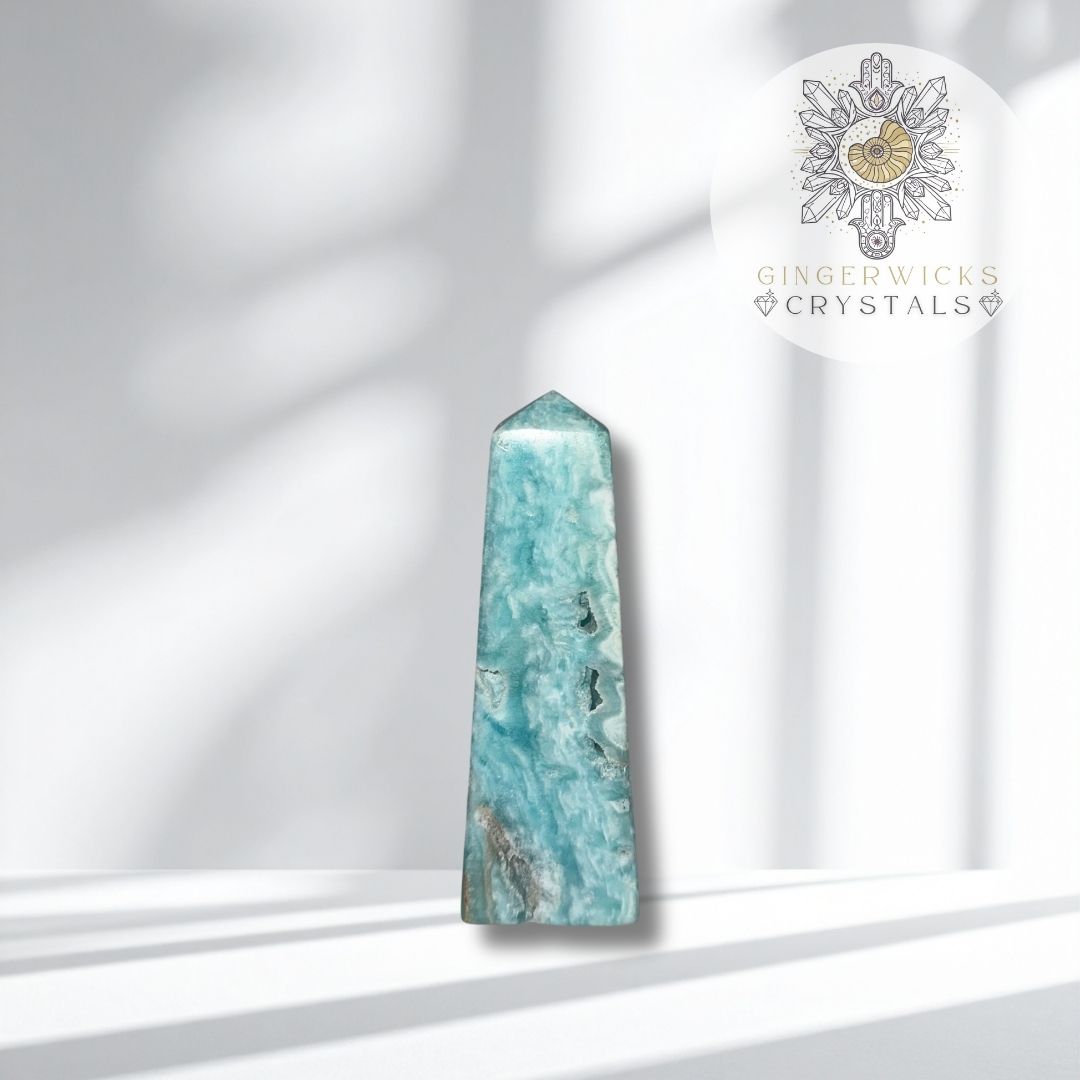 Blue Aragonite & Smithsonite Tower