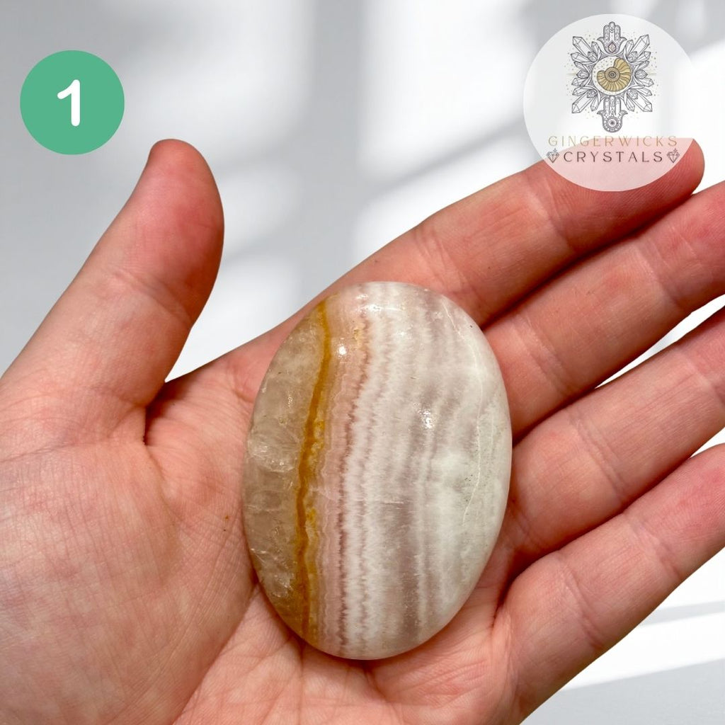 Pink Aragonite Palmstones – Choose Your Piece