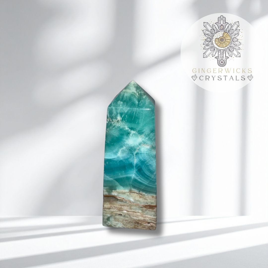 Blue Aragonite & Smithsonite Tower