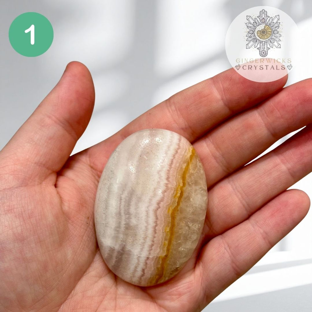 Pink Aragonite Palmstones – Choose Your Piece