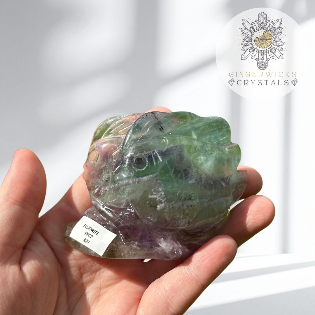 Fluorite Fish Carving