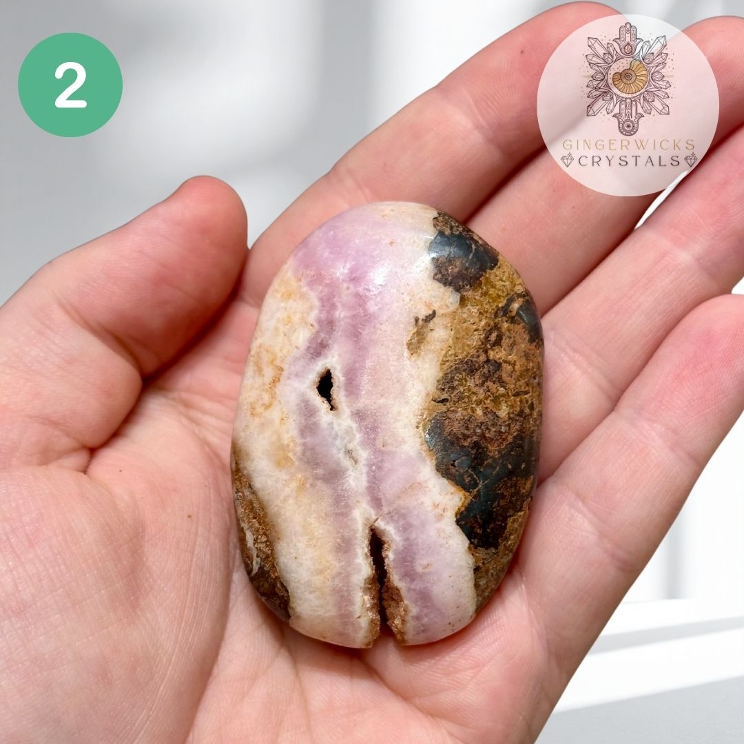 Pink Aragonite Palmstones – Choose Your Piece