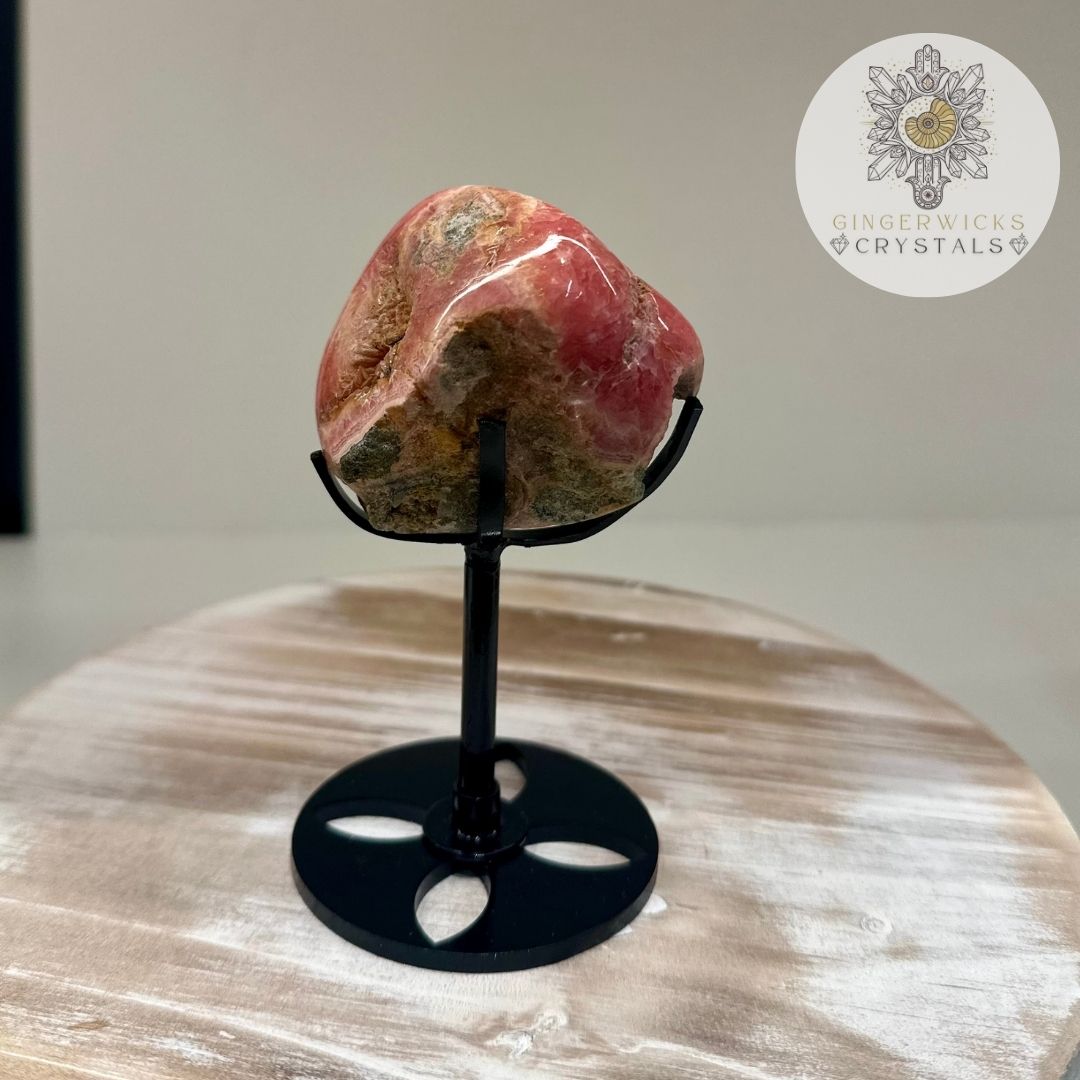 Rhodochrosite Freeform on Stand