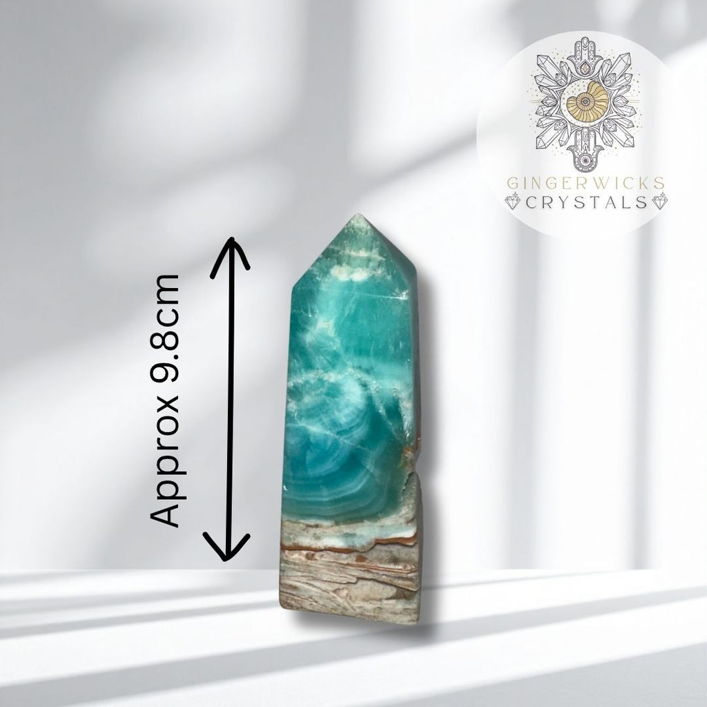 Blue Aragonite & Smithsonite Tower