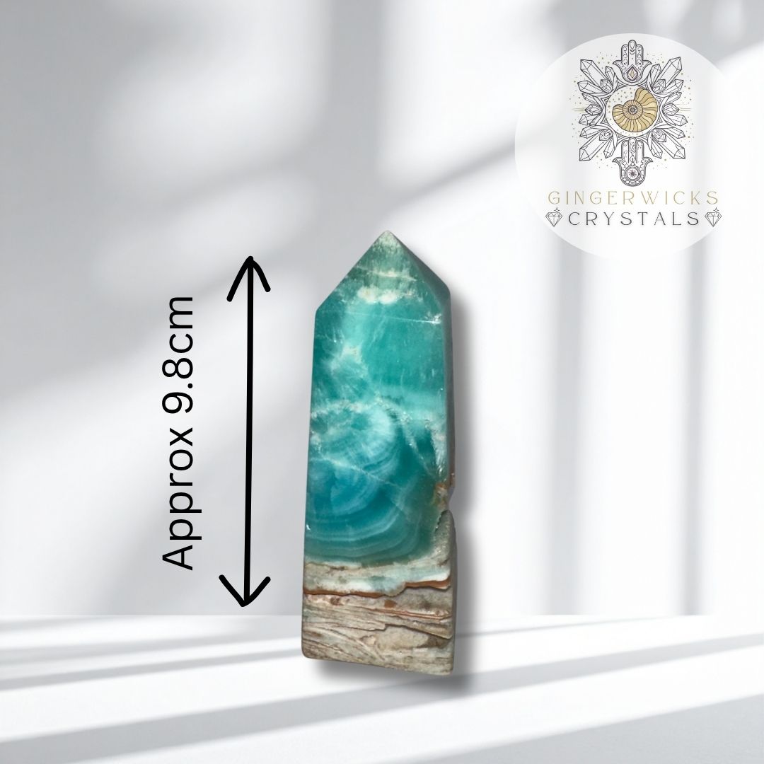 Blue Aragonite & Smithsonite Tower