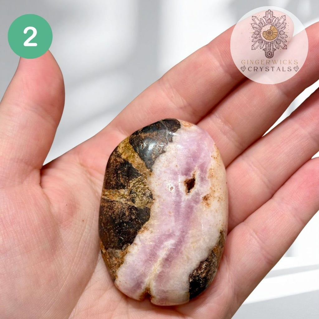 Pink Aragonite Palmstones – Choose Your Piece