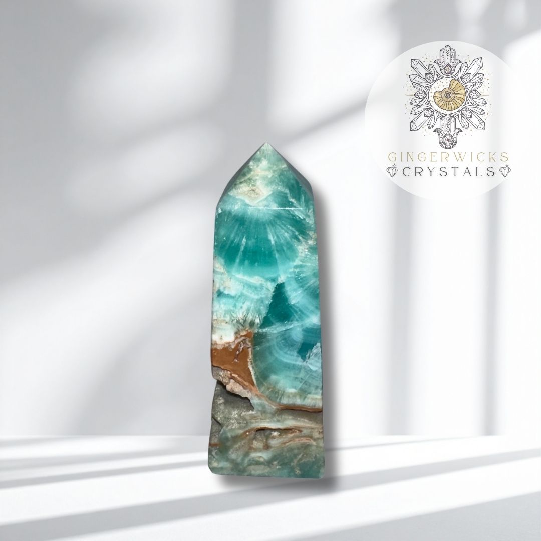 Blue Aragonite & Smithsonite Tower