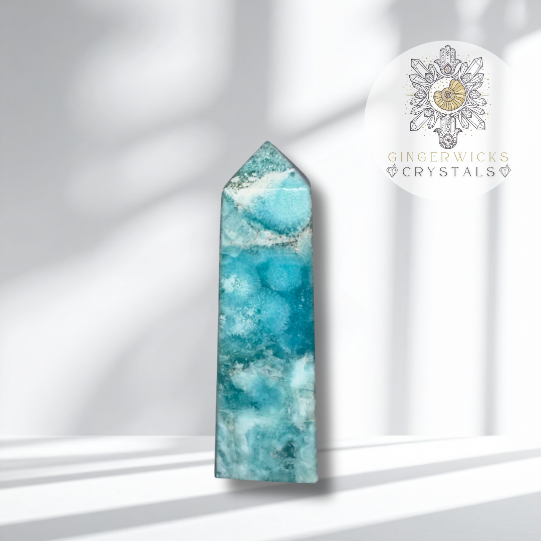Blue Aragonite & Smithsonite Tower
