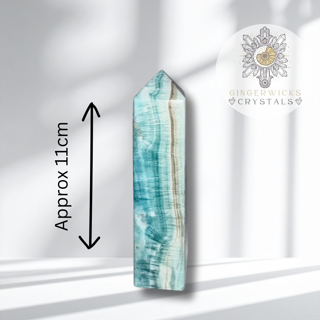 Blue Aragonite & Smithsonite Tower