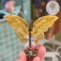 Golden Banded Agate Crystal Butterfly on Stand