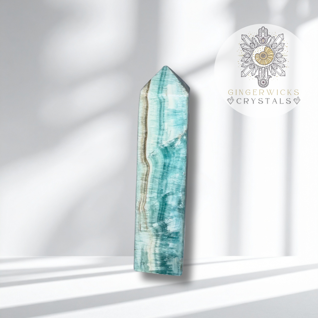 Blue Aragonite & Smithsonite Tower