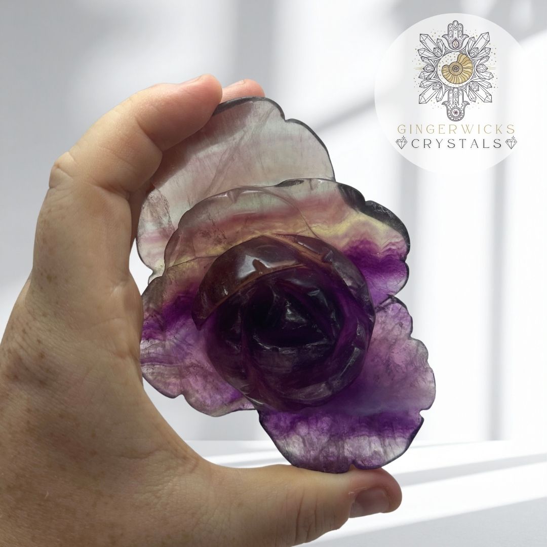 Fluorite Flower Carving