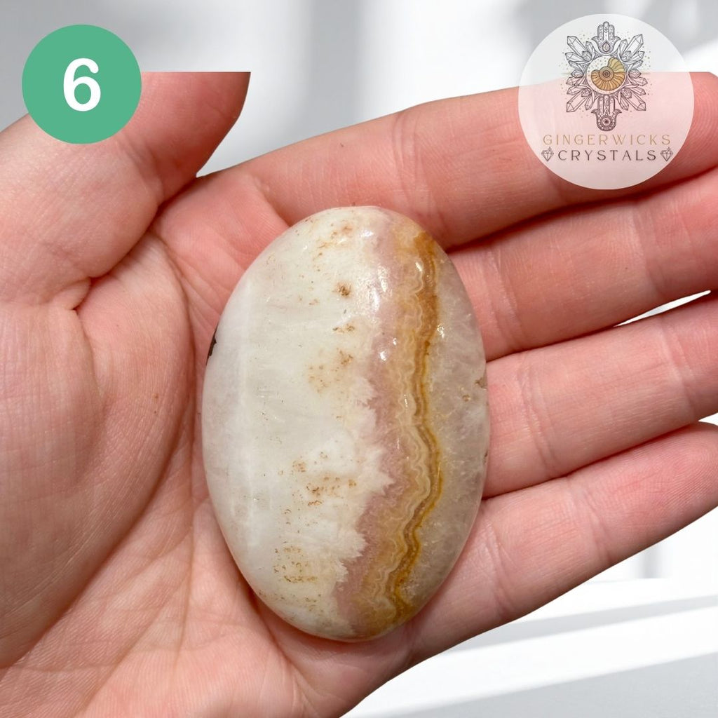 Pink Aragonite Palmstones – Choose Your Piece