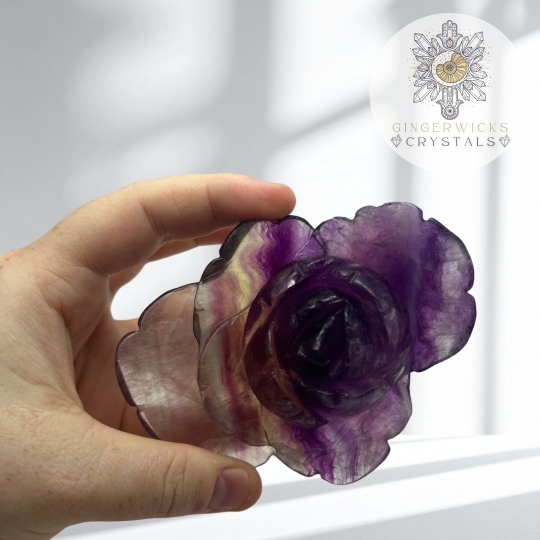 Fluorite Flower Carving